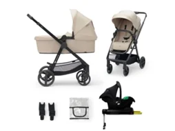 Carrinho De Bebé Multifuncional 4 Em1 Kinderkraft Newly + Mink Pro (bege)