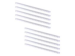 Lurelia Régua Triangular 10 Peças Em Plástico Com Transparente Para Engenharia