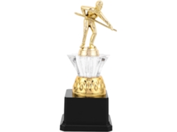 Troféu De Bilhar De Plástico Dourado De 20 Cm