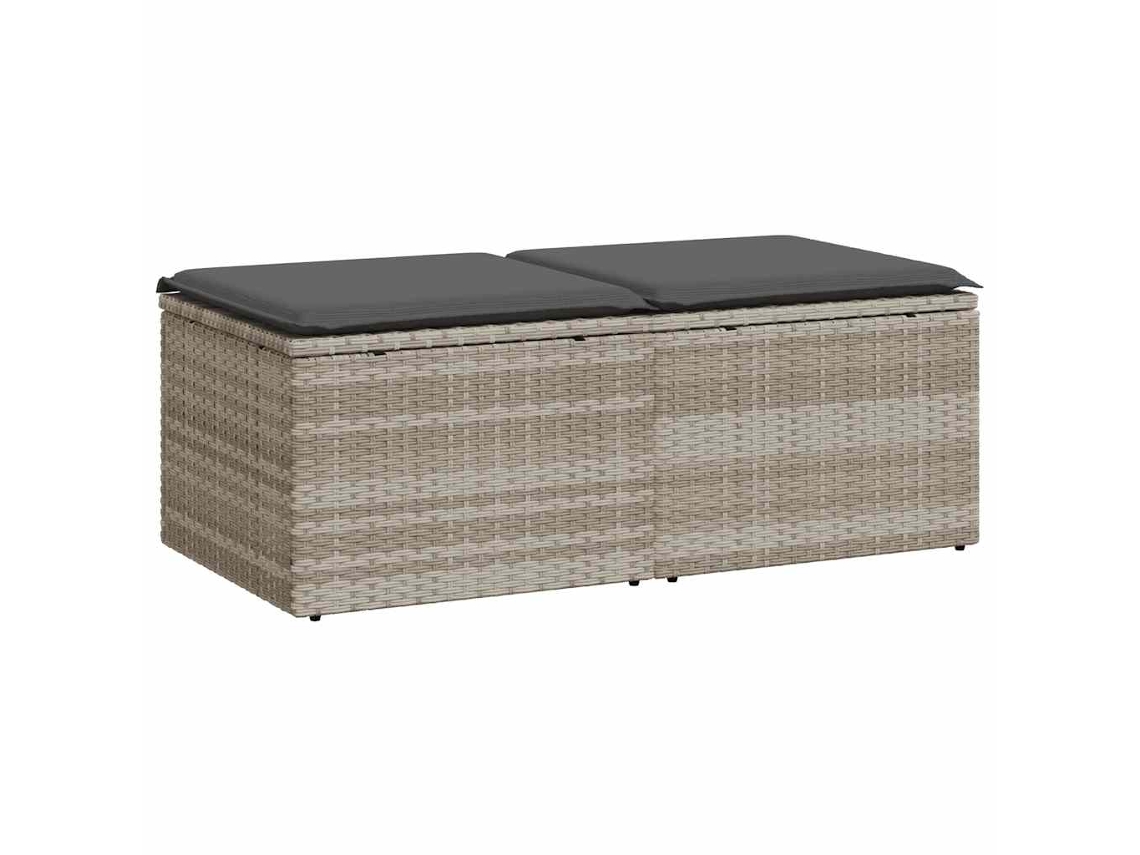 Conjunto de 2 Sofás de Jardim com Almofadões Acácia e Vime Pe MAISON EXCLUSIVE