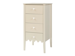 Cómoda Luspoo Com 4 Gavetas 82x40x40 Cm Branco Creme [EN.CASA]