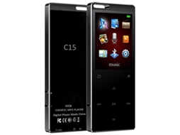 MP3 YIZHOOD (64G)Lossless Music Player com Bluetooth Touch Key Touch Screen Pedômetro Ebook Metal preto