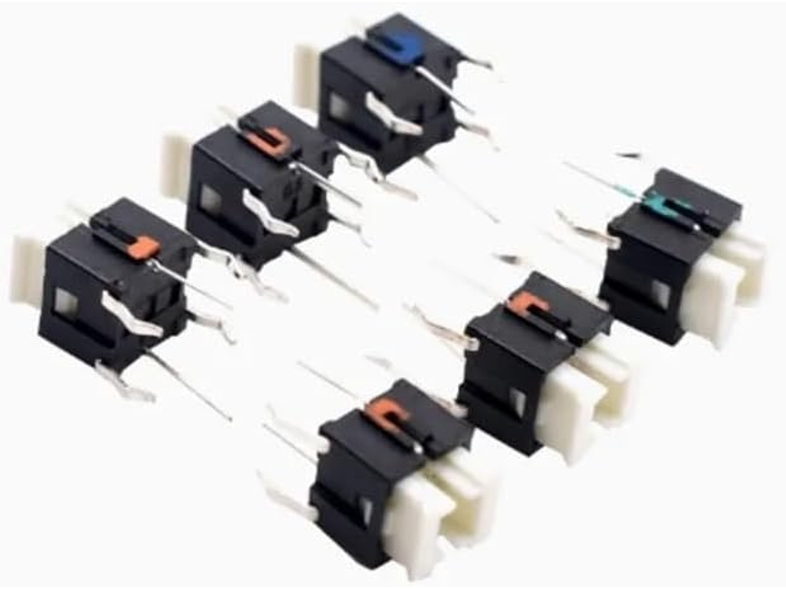 10 Interruptores Táteis De 6x 7mm Com Led Vermelho, Microinterruptor De 6x 7mm