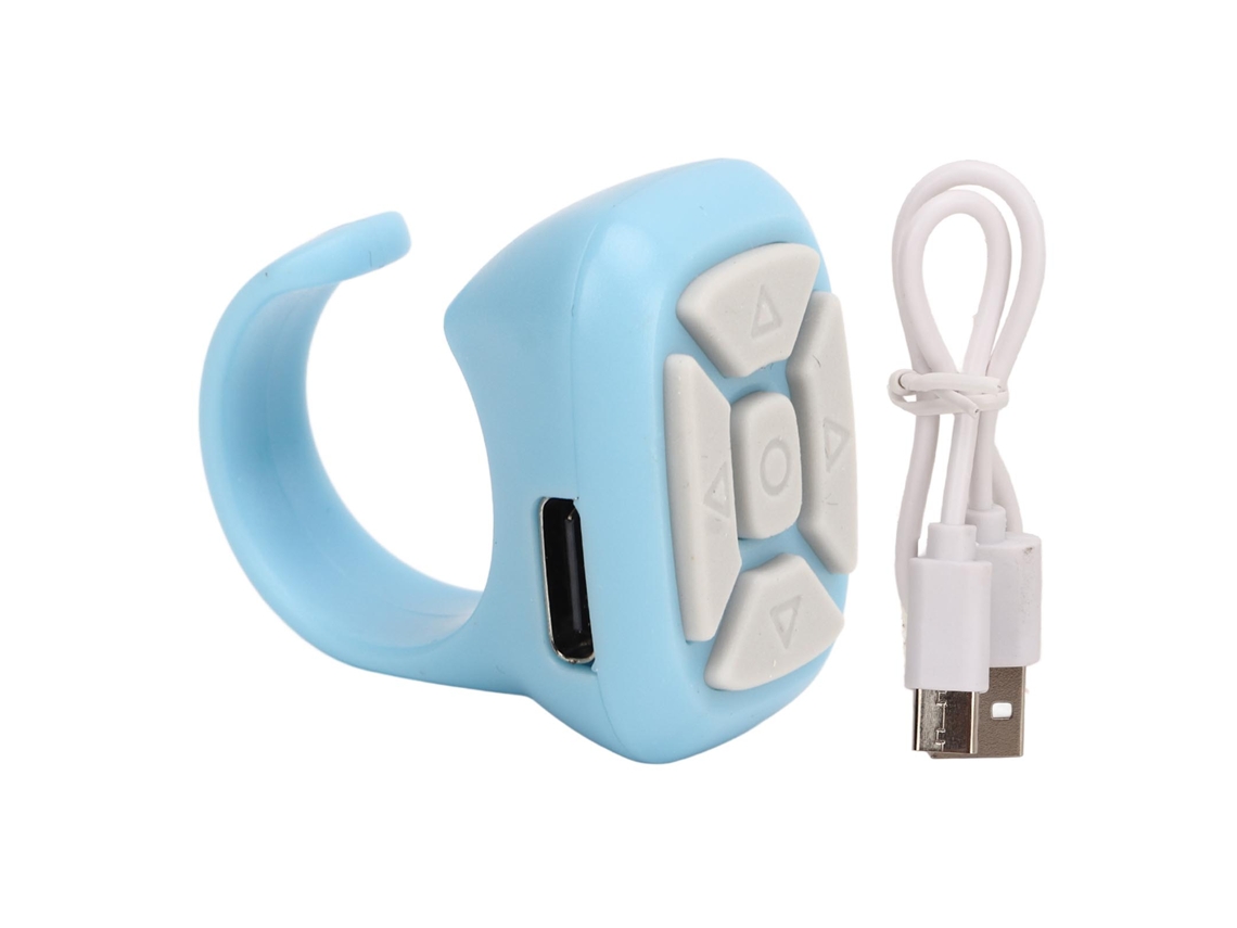 Controle Remoto Para Chamada De Celular Bluetooth Controle Remoto Para Câmera Botão De Selfie Para Rolagem De Vídeo Clique Como Azul Slowmoose