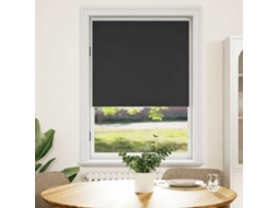 Vidaxl Cortina De Rolo Blackout, 104,4 X 175 Cm, Largura Do Tecido 100 Cm, Preta.