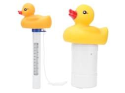 Primerox Conjunto de 2 Termômetros de Água e Dispensadores de Cloro para Piscinas, Resistentes a Altas Temperaturas