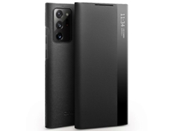 Capa De Couro Qialino Com Janela Lateral Para Smartphone Samsung Galaxy Note20 Ultra