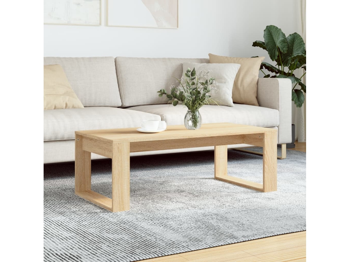 Vidaxl Mesa De Centro 102x50x35cm Derivados De Madeira Carvalho Sonoma