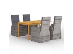 Dining Set, Dining Sets Vidaxl Cinzeto Madeira De Acácia (n/a)