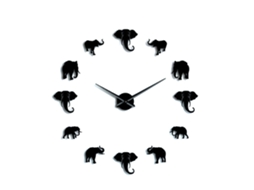 Relógio de Parede Diy em Forma de Elefante com Acrílico Decorativo para Casa S/MARCA