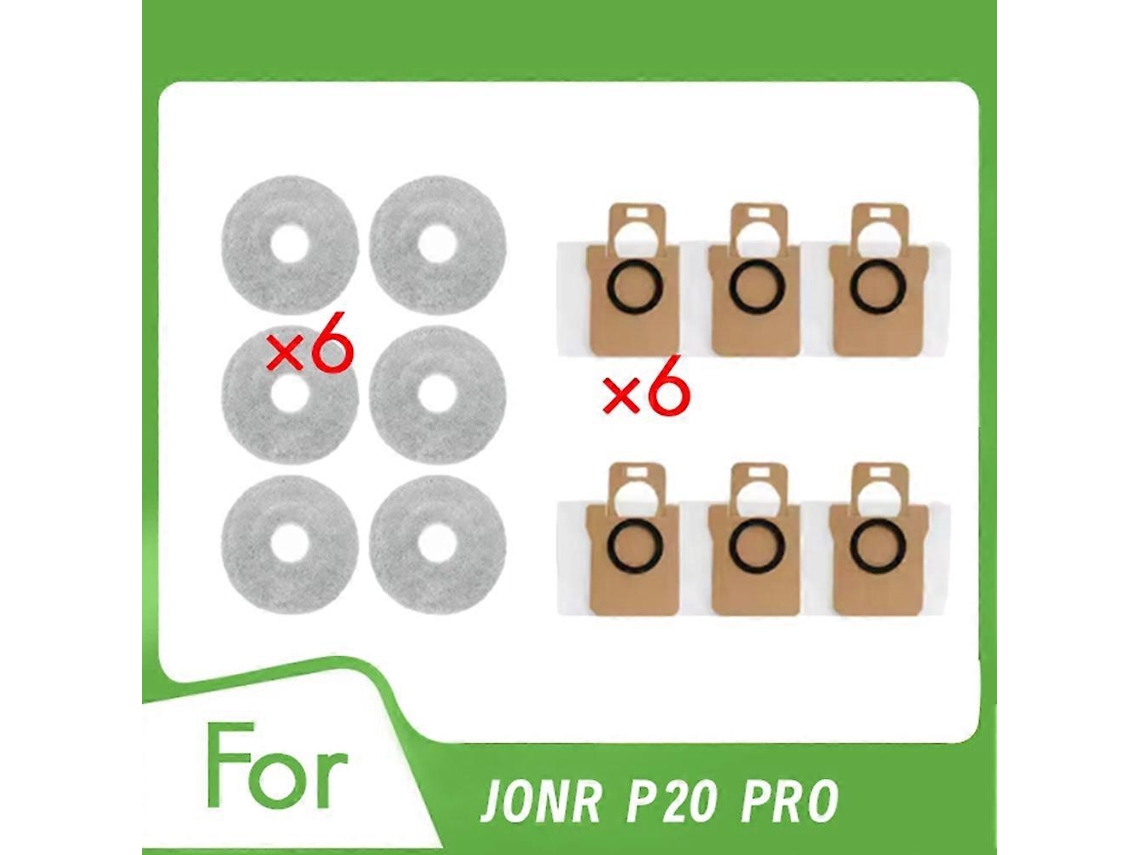 Conjunto De 12 Peças Para Aspirador Robô P20 Pro Com Esvaziamento Automático: Pano Para Limpeza E Remoção De Pó.