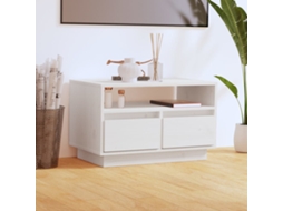Vidaxl Móvel de Tv 60x35x37 Cm Madeira de Pinho Maciça Branco