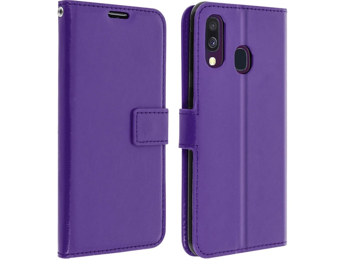 Capa Samsung Galaxy A40 Ushion Vintage Wallet Roxo