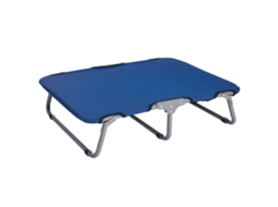 Cama Dobrável P/ Cães Pequeno Porte, Interna E Externa. Cama Elevada. Aço E Tecido Oxford. 71x58x20cm. Azul.