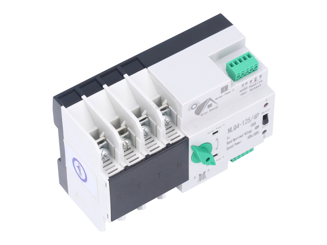 Disjuntor De Transferência Automática De Dupla Energia Com Controle Rápido Em Milissegundos Nlq4‑125/4p 100a