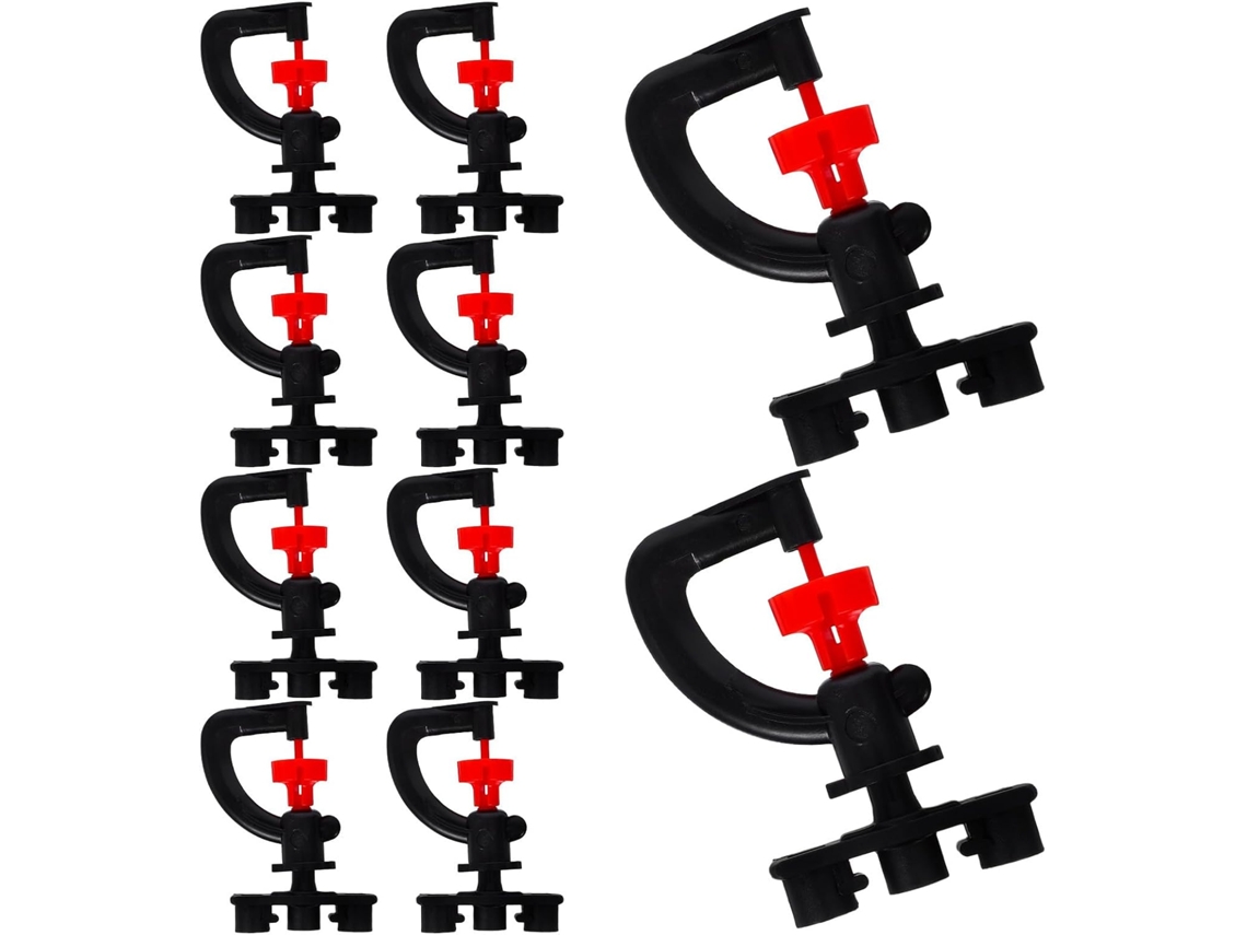 Pacote Com 10 Microaspersores Tipo G Com Suporte De Três Pontos E Cabeçotes.