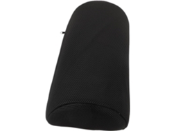 Almofada Cilíndrica Preta Apoio Pés Suporte Ergonômico Mesa Confortável Elevar As Pernas, Poliéster