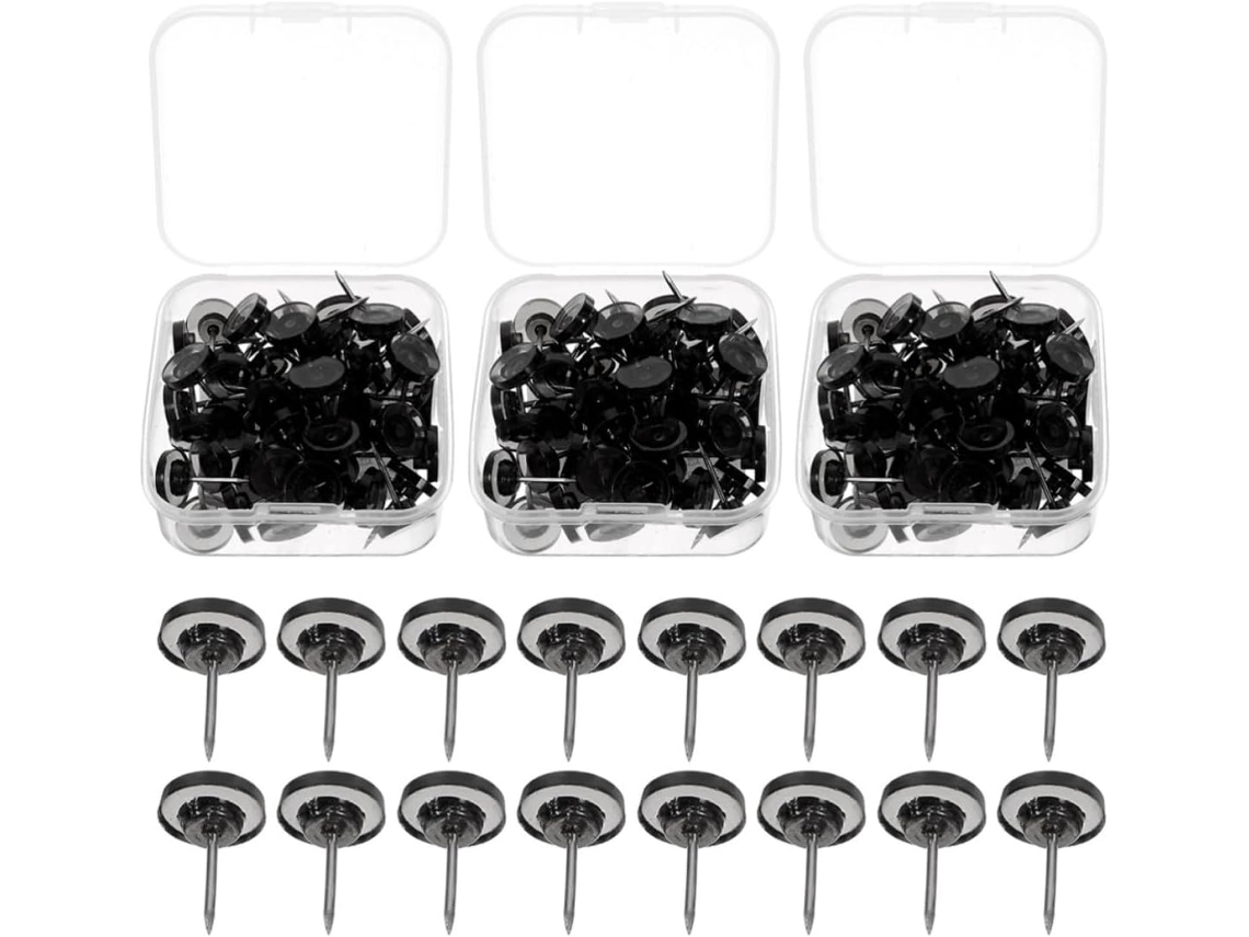 Tachinhas De Parede Multifuncionais Lurrose, Em Plástico Preto E Metal, Para Atividades Artísticas Em Casa, 3 Caixas Com