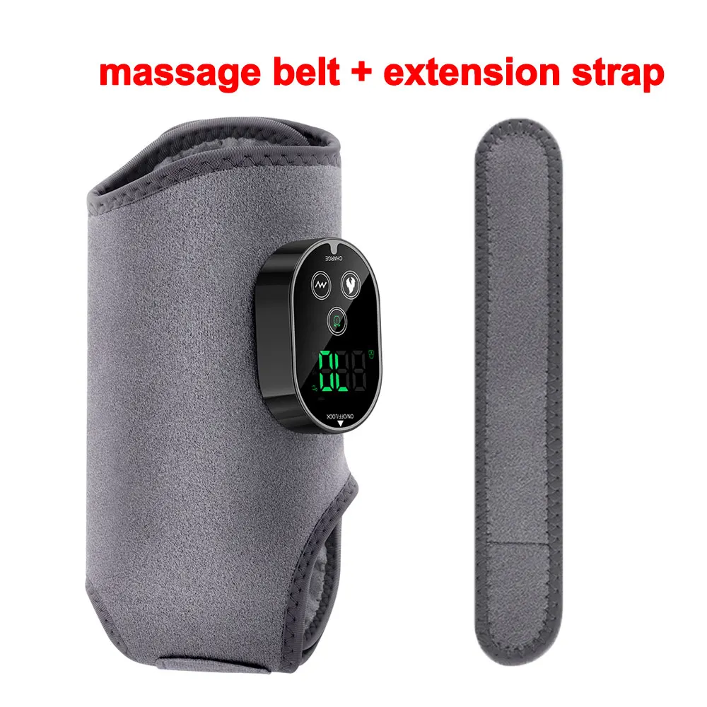 (cinza, 2 Peças) Massageador 2 Em 1 Para Pés E Tornozelos, Aquecido E Vibratório, Com Faixa Extensora, Proporciona Calor E Relaxamento.