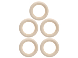 Mali 5pcs Anel de Dentição de Madeira Natural 60mm Circulos Branco Inacabado Diy para Bebê