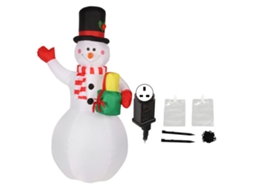 Decoração De Natal Inflável Laxiscreed Boneco De Neve De 1,5m Com Leds Para Exterior