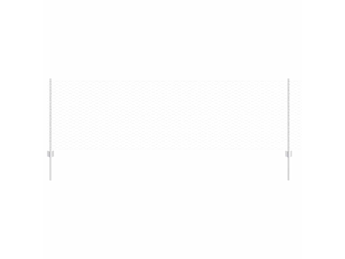 Conjunto 1 Painel De Cerca Vidaxl Prateado Aço (10 X 0,8 M)