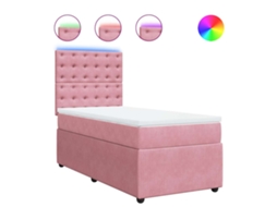 Box Spring Bed, Box Spring Beds Vidaxl Cor-de-rosa Veludo (80 X 200 Cm)