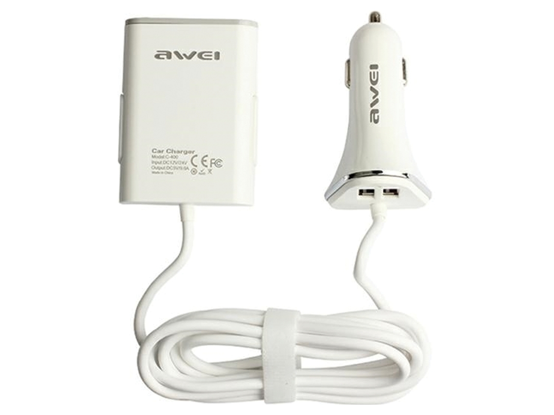 Carregador De Carro Awei C-400 9.6a 4xusb Para Celulares Samsung