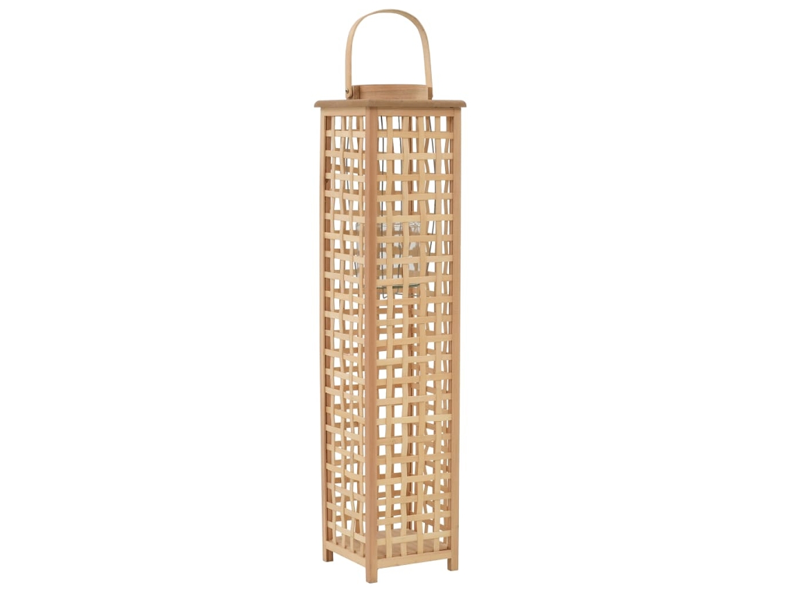 Vidaxl Suporte Para Vela Suspenso Em Bambu Natural