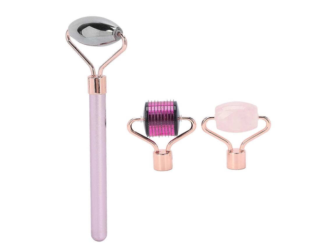 Conjunto De Rolos Faciais 3 Em 1 Para Lifting E Suavização Da Pele, Conjunto De Ferramentas Faciais Terahertz Gua Sha Para Mulheres Aquaforge