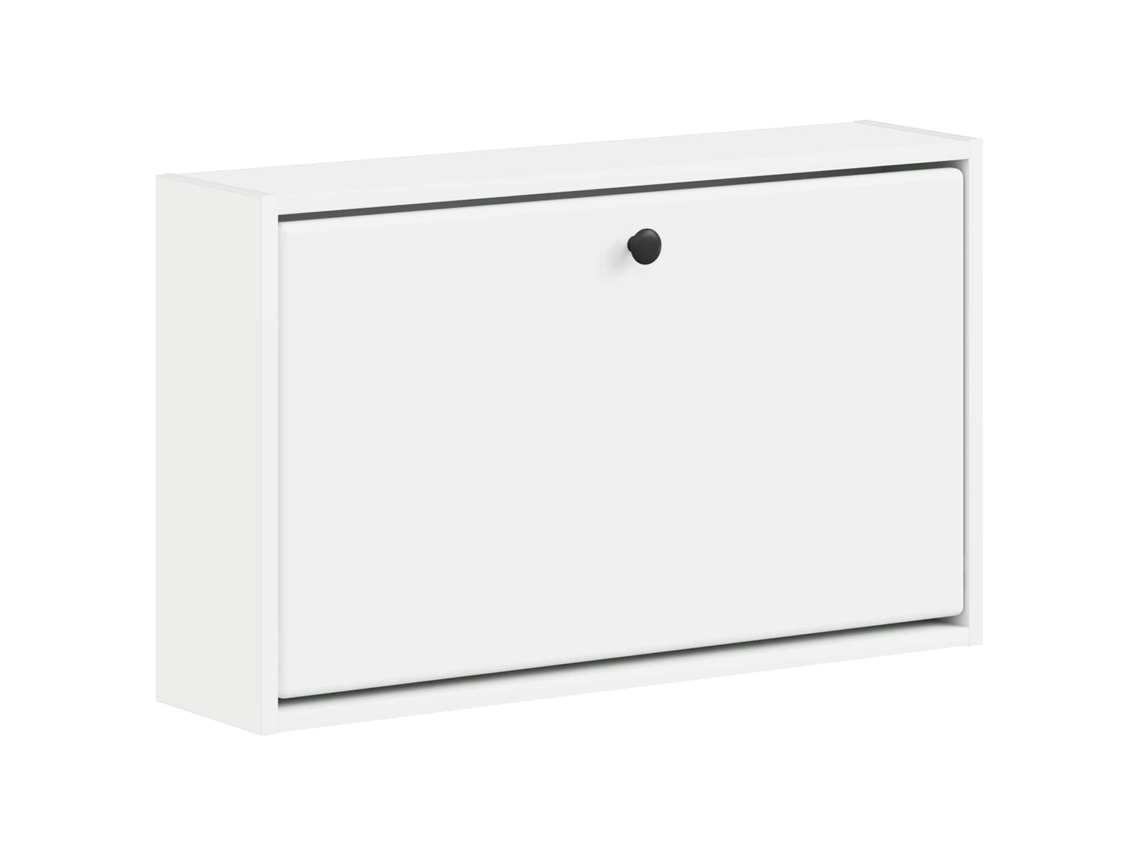 Vidaxl Armário De Sapatos De Parede Breda 71 X 17 X 43 Cm Branco