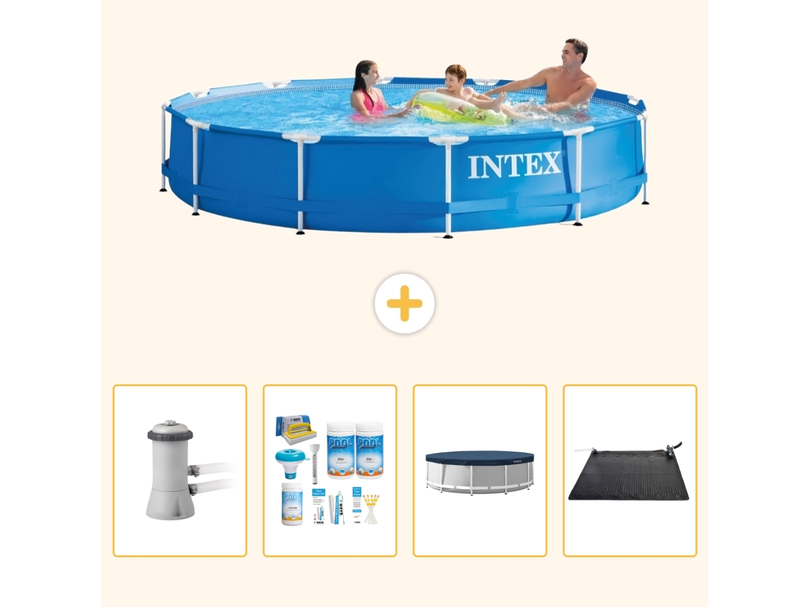 Intex Piscina Com Estrutura Redonda - 366x76 Cm - 5-peças S284
