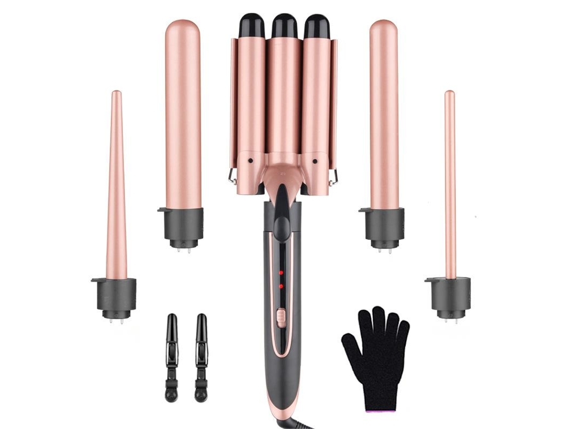 Modelador de Cabelo Curling Wand 5 In 1 Iron Set S-Jfq02