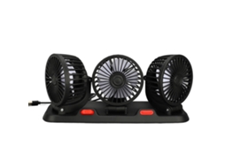 Fan Usb Tripla Para Carro Laxiscreed Com Duas Velocidades E Rotação De 360 Graus