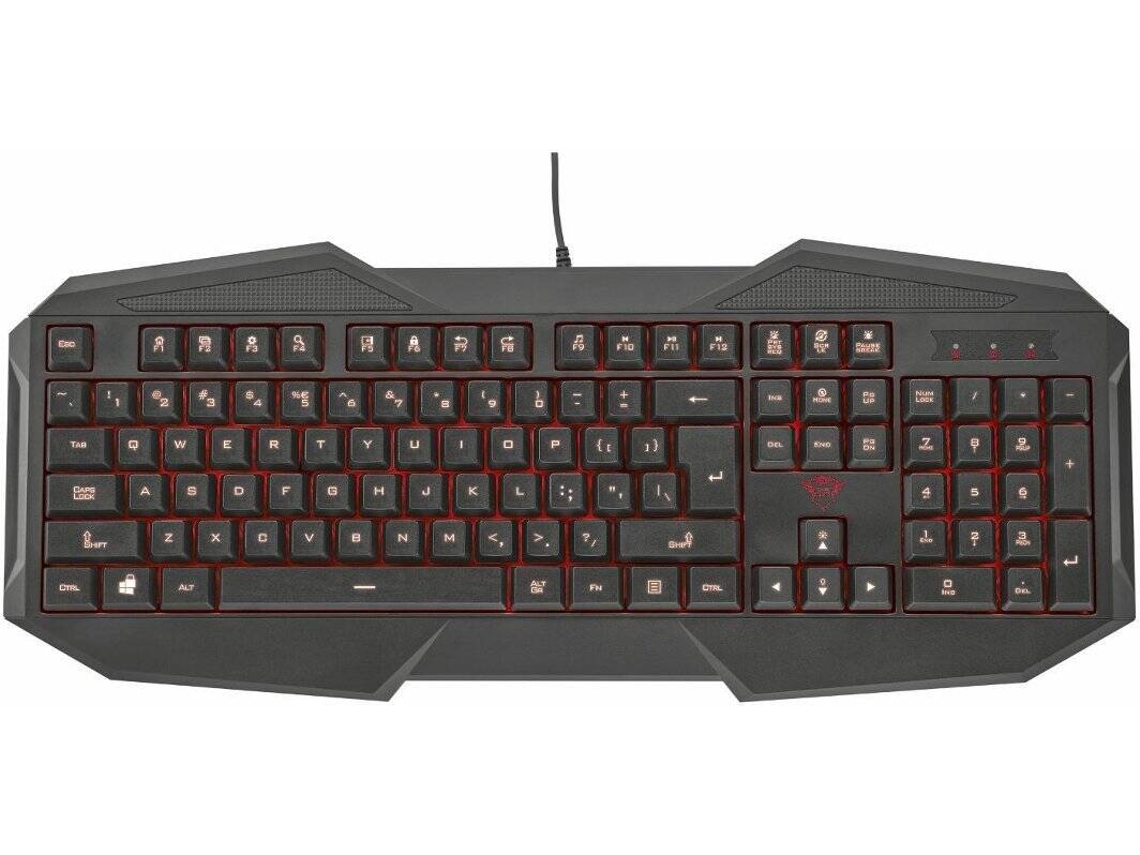 Teclado Gaming TRUST GXT 830 (Membrana - Português - Preto)