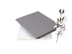 Lençol 100% Algodão 80x160, Pack De 2 Em Cinza Pérola E Branco. Ideal Para Camas Montessorianas