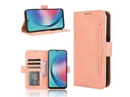 Capa De Celular Em Couro Com Textura De Bezerro E Compartimentos Para Cartões Para Samsung Galaxy C55 / M55 5g