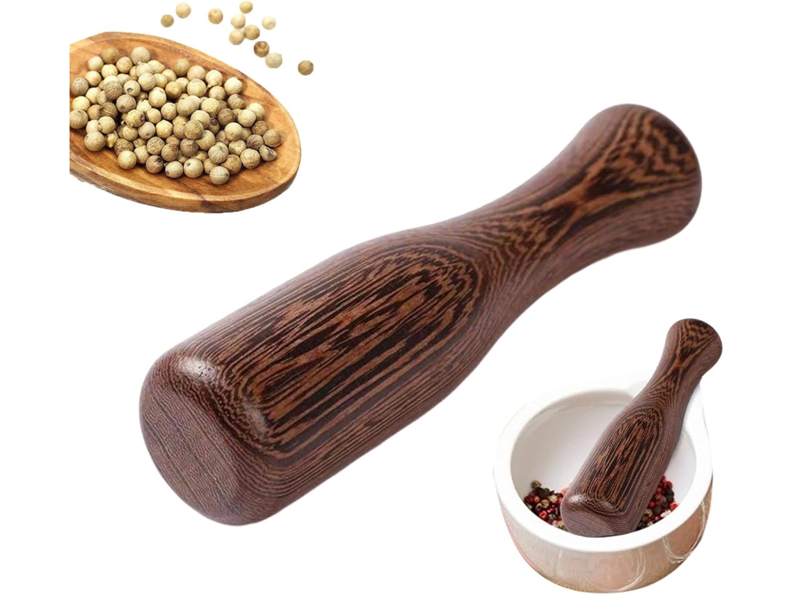 Pilão De Madeira Manual Antiderrapante Para Esmagar Repolho