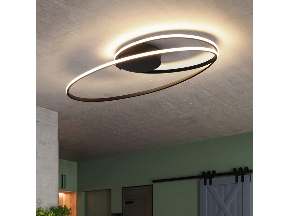 Nettlife Candeeiro De Teto Led Para Sala De Estar 36 W Lâmpada Para Sala De Estar Quarto 3000 K Branco Quente, 10 Cm, Em Alumínio, Em Casa