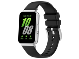 Bracelete Silicone para Samsung Galaxy Fit 3 Sm r390 Preto XIAOMOYU