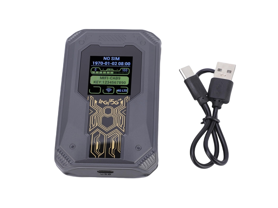 Roteador Wifi Portátil 4g (rede 4g, Exibição De Hora)