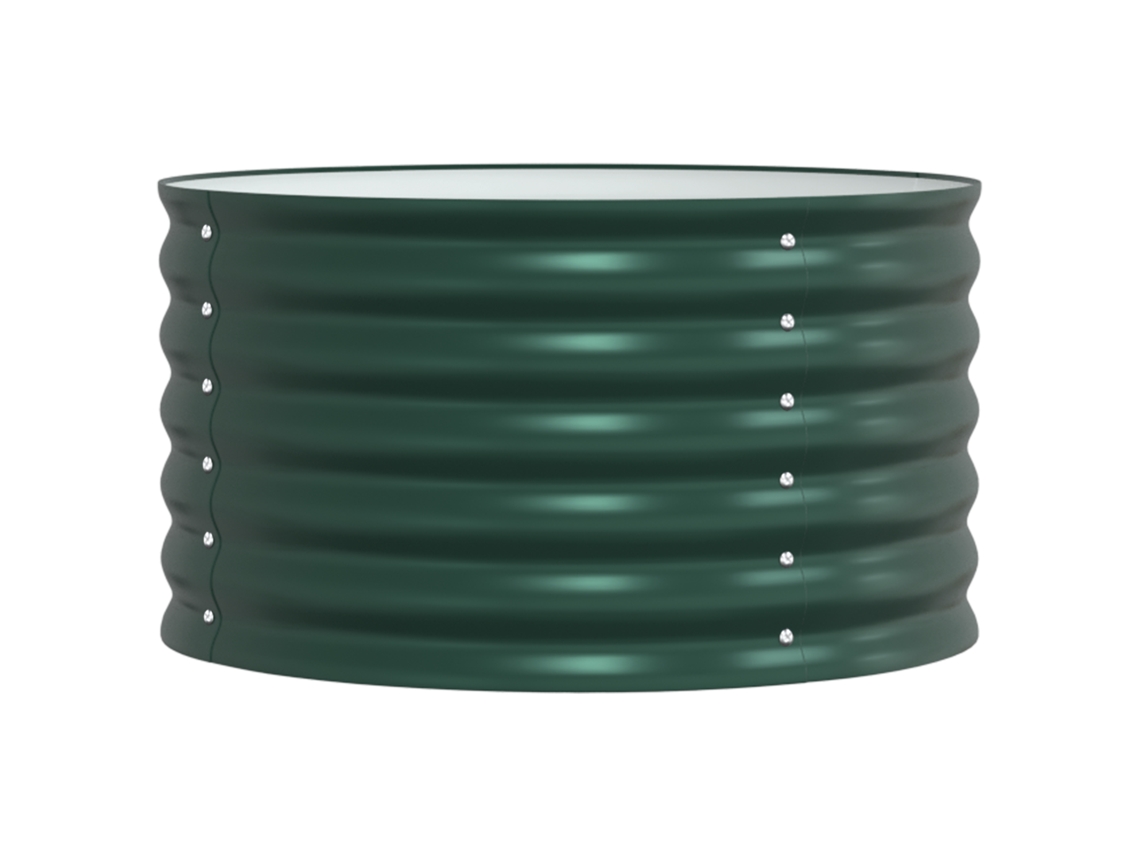 Conjunto 1 Vaso De Metal Vidaxl Verde Aço (80 X 80 X 44 Cm)