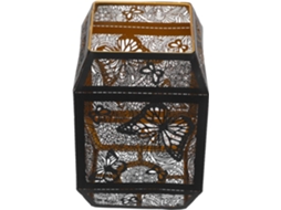 Luminária de Mesa de Metal Oco Esculpido, Ideal para Uso Interno. SFUSHOS