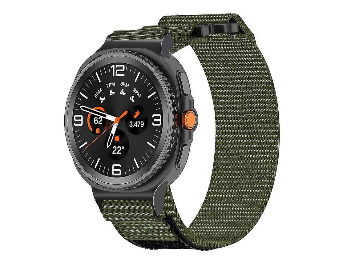Pulseira De Nylon Com Fecho De Velcro Em Duas Seções Para Samsung Galaxy Watch8 / Watch8 Classic