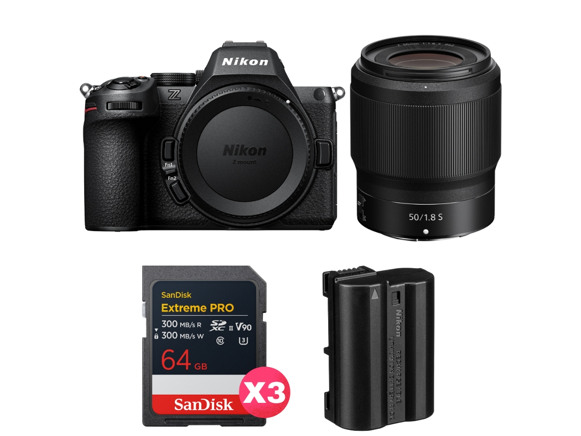 Z5 Ii + 50mm F/1.8 S + 3 Sandisk 64gb Extreme Pro Uhs ii Sdxc + Nikon En el15c + Ebook “20 Dicas para Fotos Que Impressionam” NIKON