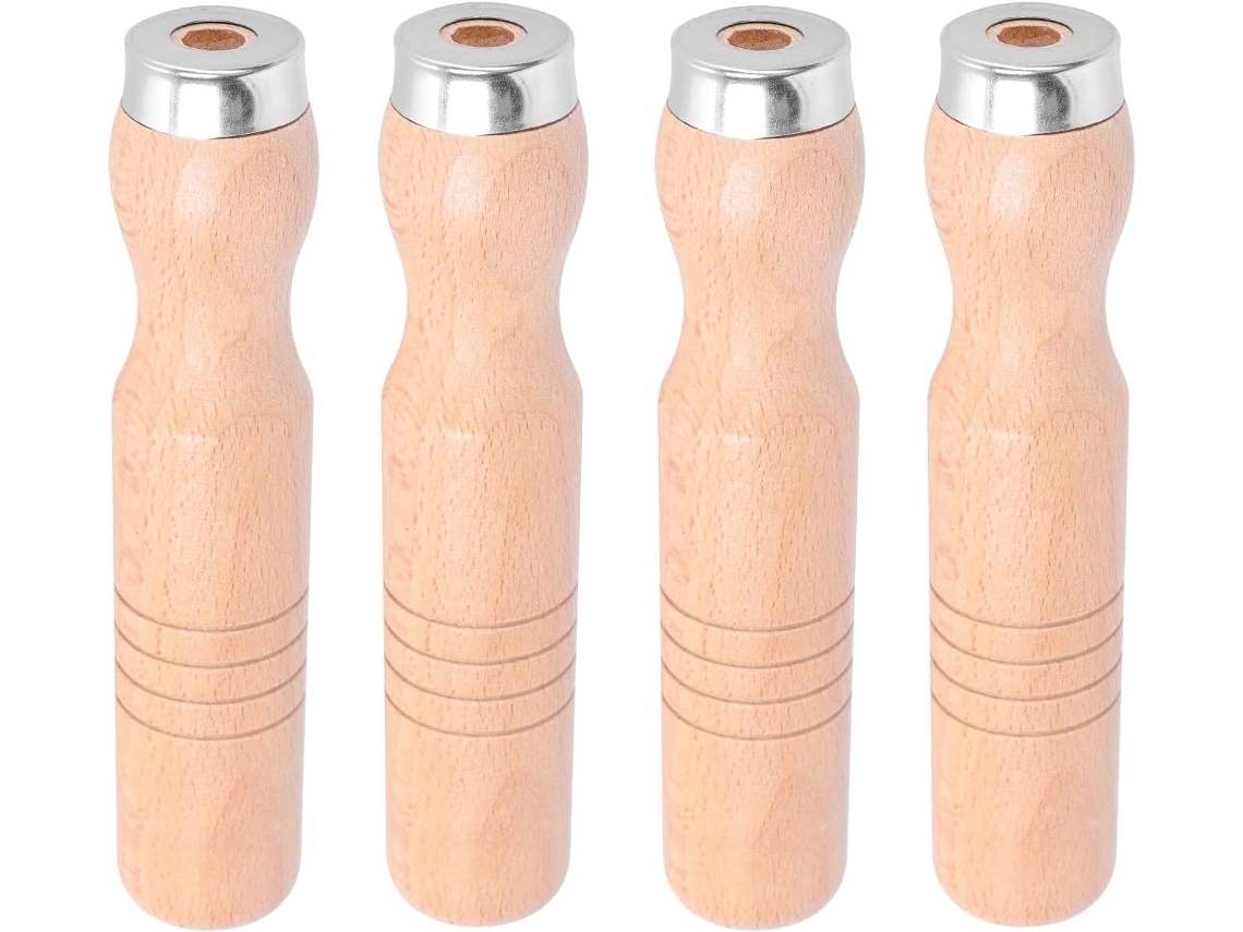 Conjunto De 4 Limas Ergonômicas Com Cabo De Madeira, Resistentes A Impactos E Fáceis De Usar.