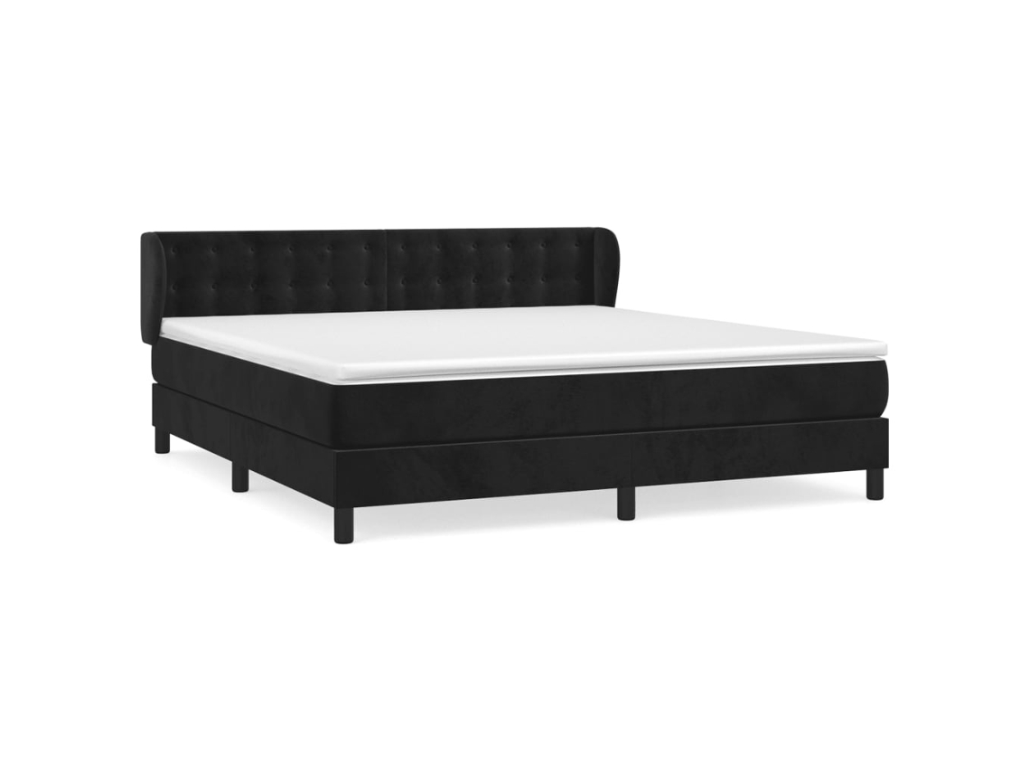 Box Spring Bed, Box Spring Beds Vidaxl Preto Veludo (180 X 200 Cm)