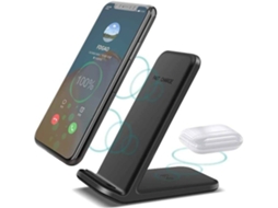 Estação de Carregamento Sem Bud para Samsung Galaxy S20/S10/10/Note/S21+/S9/S21 YIZHOOD Preto