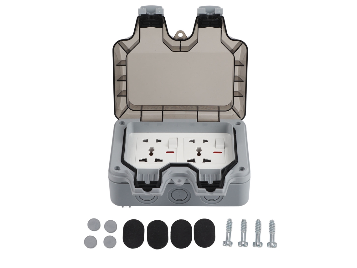 Caixa de tomada externa ip66 à prova d'água e poeira 13a 16a padrão weatherproof para jardim varanda | S/MARCA