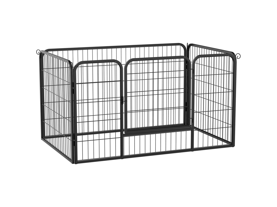 Cercado Modular De Luxo Em Aço Com 4 Painéis E 1 Porta , Coelhos, Roedores E Pequenos Animais, Para Uso Interno E Externo, 125 Cm (c) X 70